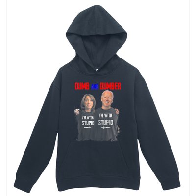 Dumb And Dumber Haris And Biden Vote For Trump 2024 Urban Pullover Hoodie