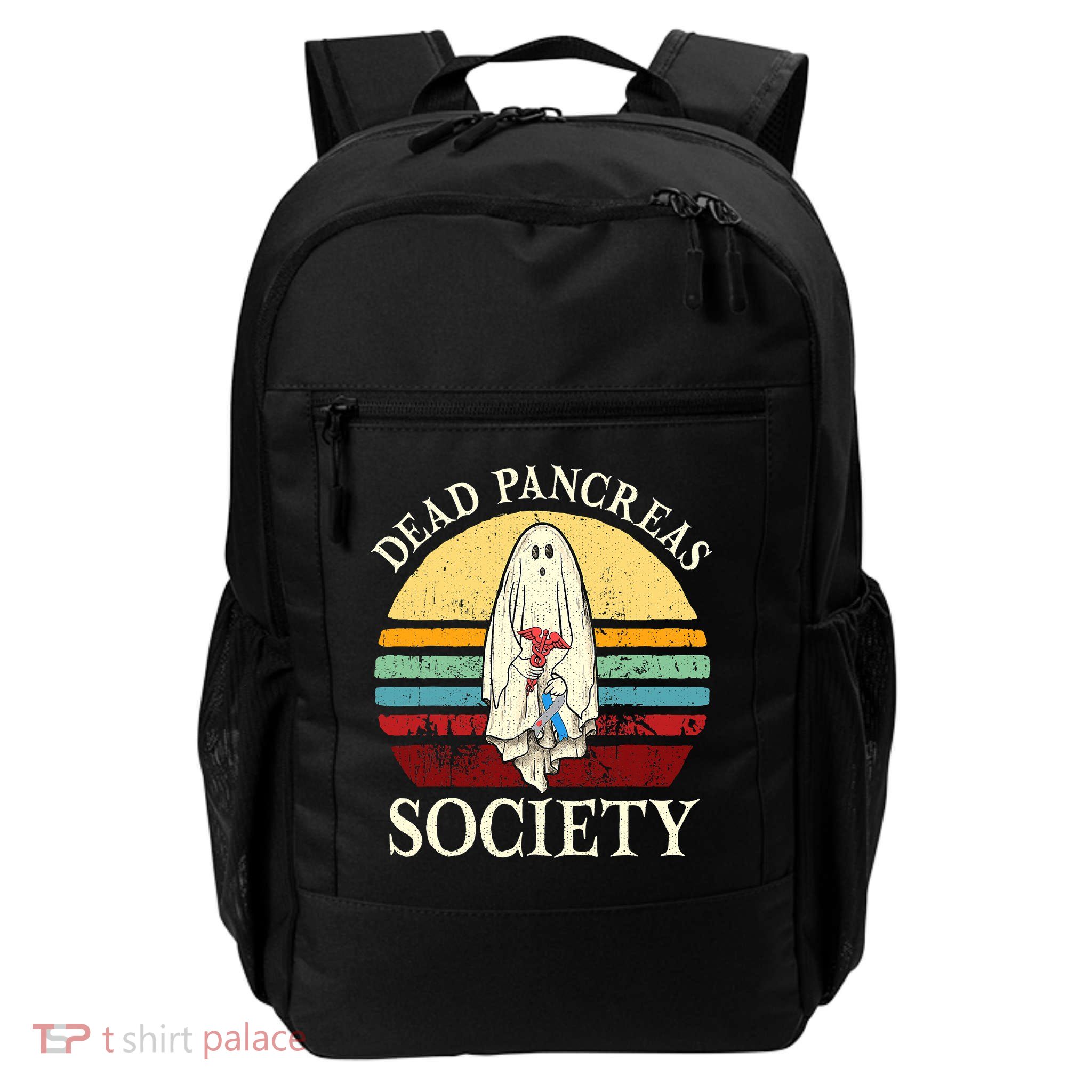 Diabetes Awareness Dead Pancreas Society Halloween Ghost Backpack