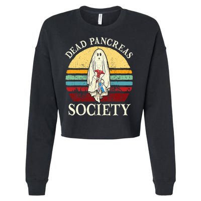 Diabetes Awareness Dead Pancreas Society Halloween Ghost Cropped Pullover Crew