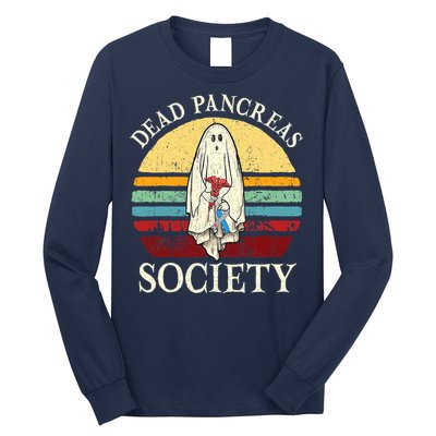 Diabetes Awareness Dead Pancreas Society Halloween Ghost Long Sleeve Shirt