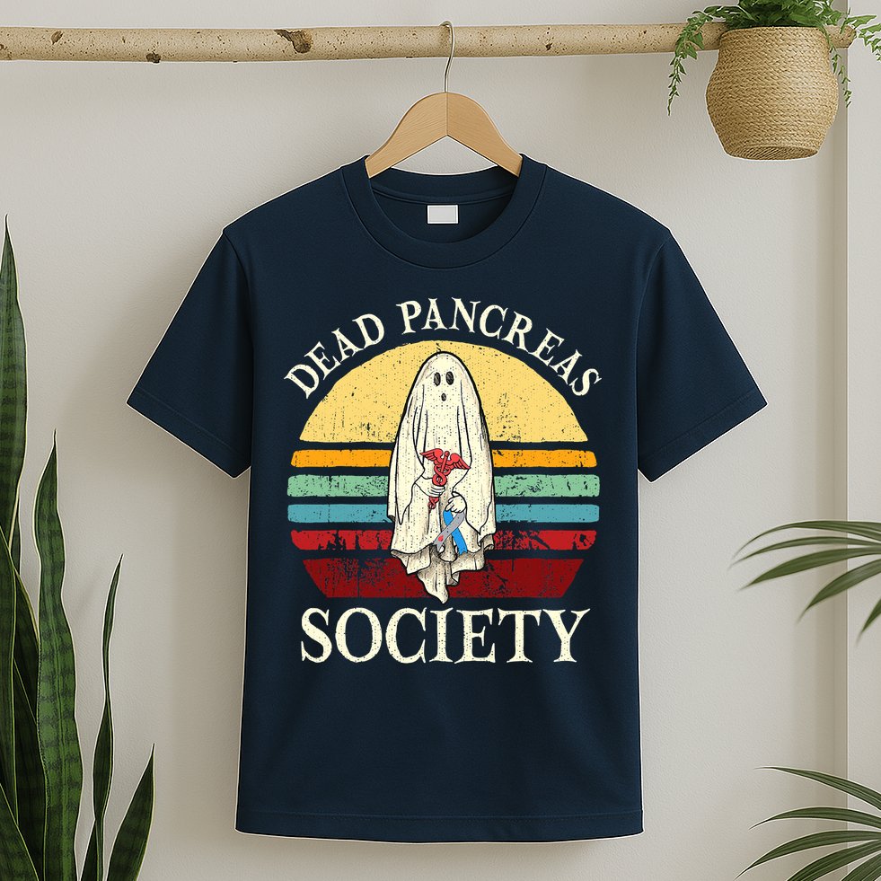 Diabetes Awareness Dead Pancreas Society Halloween Ghost T-Shirt