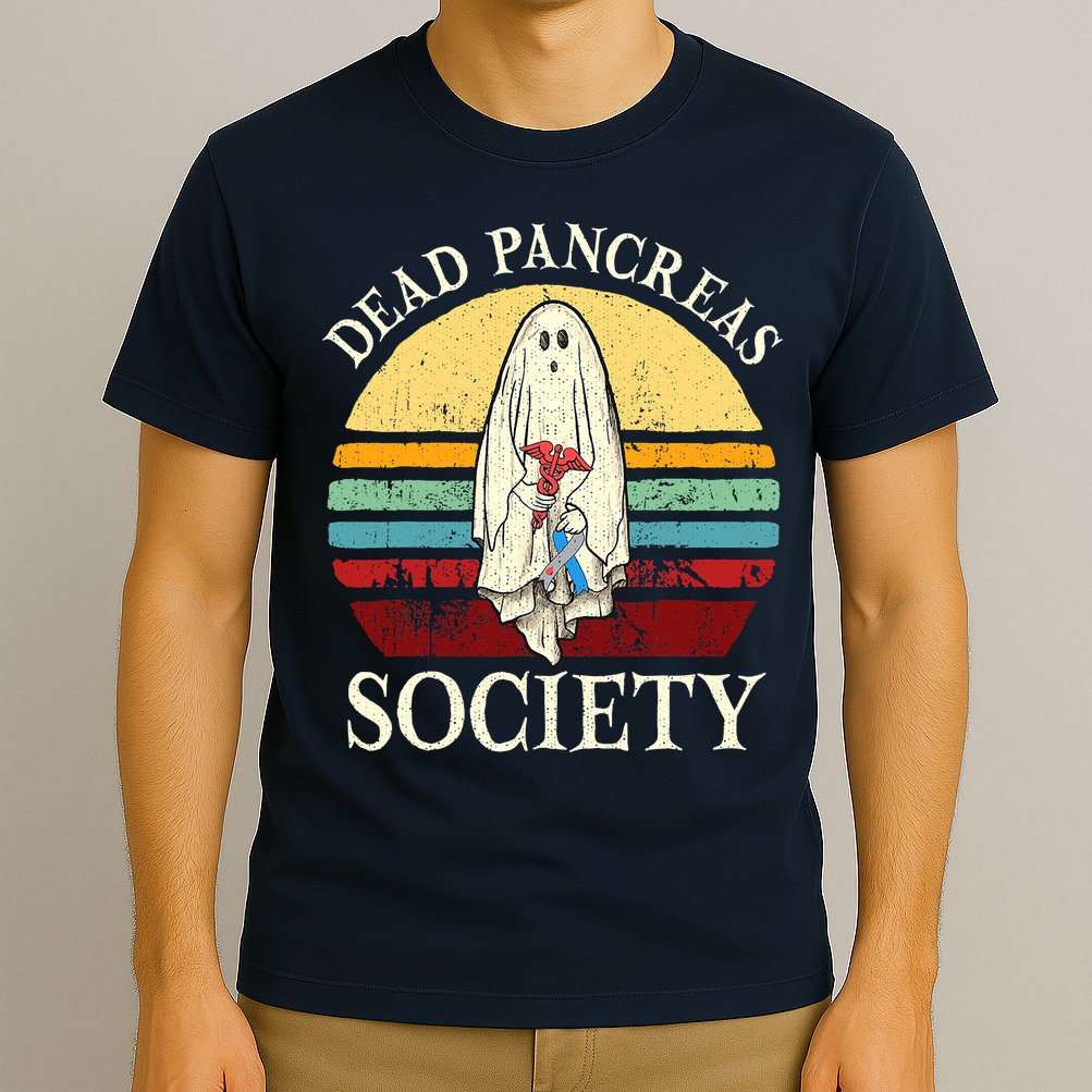 Diabetes Awareness Dead Pancreas Society Halloween Ghost T-Shirt