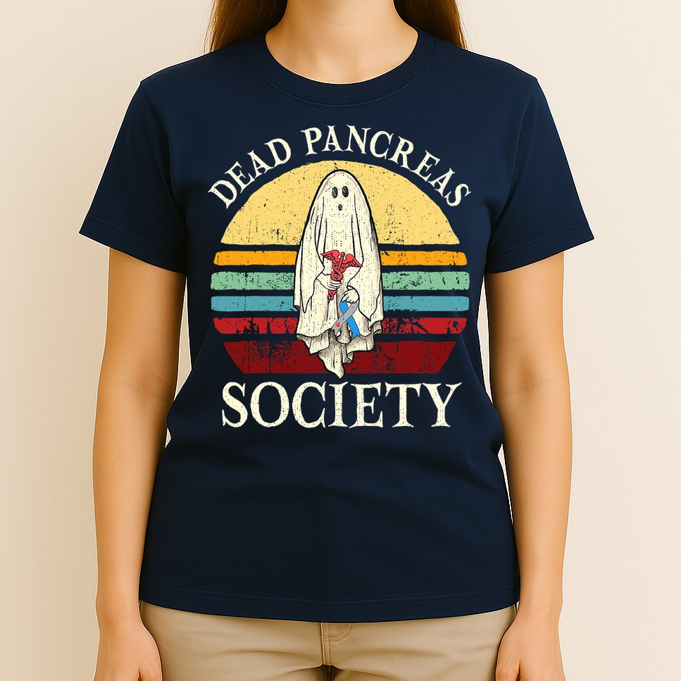 Diabetes Awareness Dead Pancreas Society Halloween Ghost T-Shirt