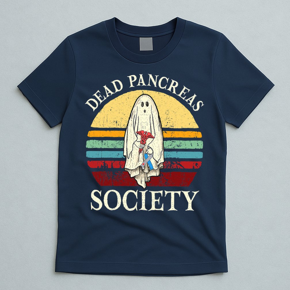 Diabetes Awareness Dead Pancreas Society Halloween Ghost T-Shirt