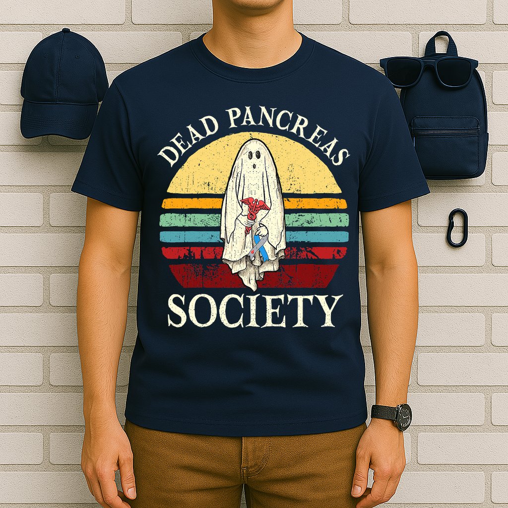Diabetes Awareness Dead Pancreas Society Halloween Ghost T-Shirt