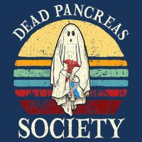 Diabetes Awareness Dead Pancreas Society Halloween Ghost Flat Bill Trucker Hat