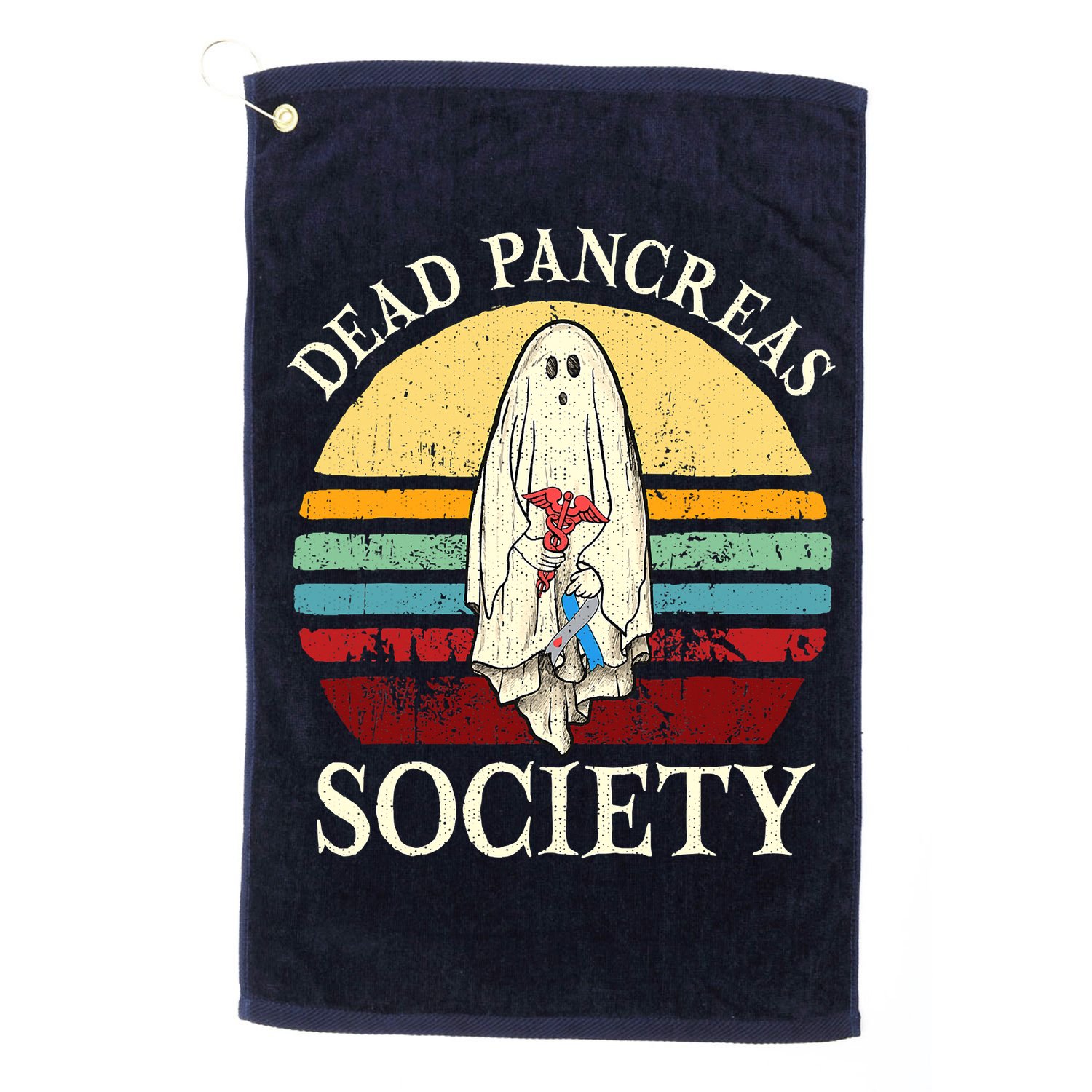 Diabetes Awareness Dead Pancreas Society Halloween Ghost Golf Towel