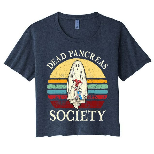 Diabetes Awareness Dead Pancreas Society Halloween Ghost Crop Top