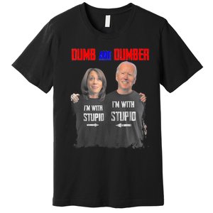 Dumb And Dumber Haris And Biden Vote For Trump 2024 Premium T-Shirt