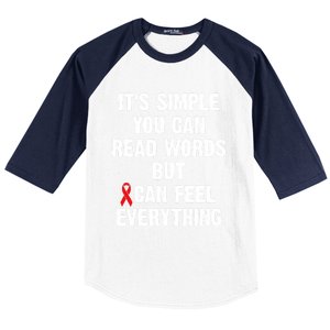 Dyslexia Awareness Day Dyslexics Can Feel Everything Funny Gift Baseball Sleeve Shirt