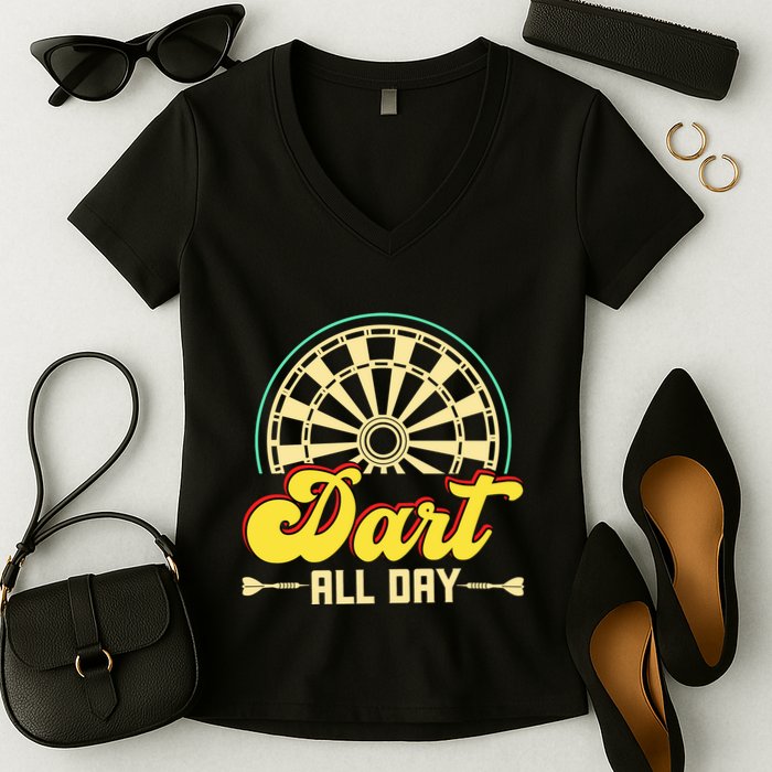 Dart All Day Women's V-Neck T-Shirt