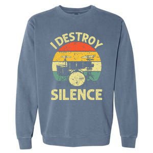 Drumming Art Drumline Drum Set Drummer Garment-Dyed Sweatshirt