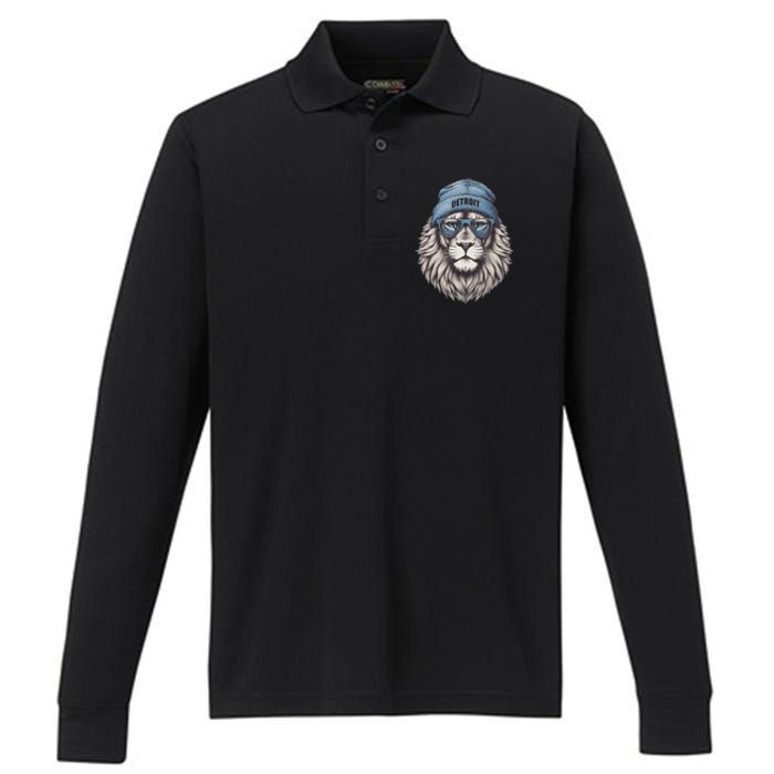 Detroit Apparel Performance Long Sleeve Polo