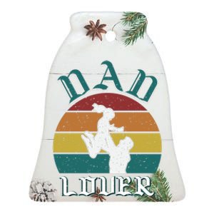 Dad And Daughter Father's Day T Ceramic Bell Ornament