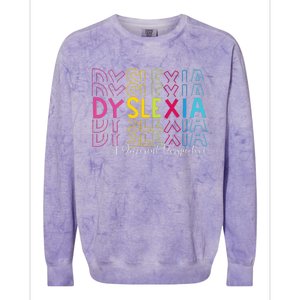 Dyslexia A Different Perspective Dyslexia Awareness Colorblast Crewneck Sweatshirt