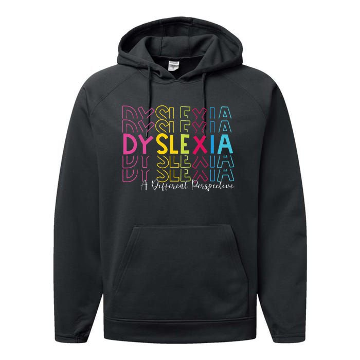 Dyslexia A Different Perspective Dyslexia Awareness Performance Fleece Hoodie