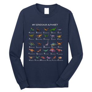 Dinosaur Alphabet Dino ABC Dinosaur Long Sleeve Shirt