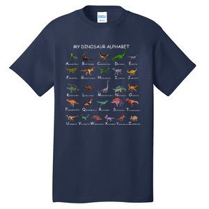 Dinosaur Alphabet Dino ABC Dinosaur Tall T-Shirt