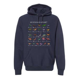 Dinosaur Alphabet Dino ABC Dinosaur Premium Hoodie