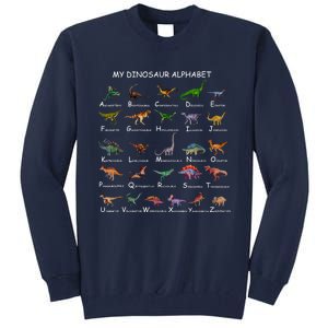 Dinosaur Alphabet Dino ABC Dinosaur Tall Sweatshirt