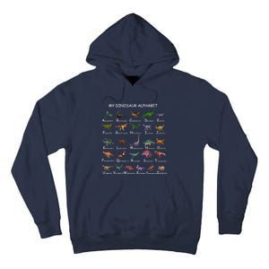 Dinosaur Alphabet Dino ABC Dinosaur Tall Hoodie