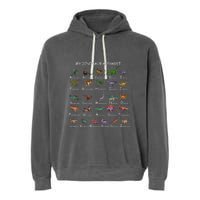 Dinosaur Alphabet Dino ABC Dinosaur Garment-Dyed Fleece Hoodie