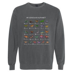 Dinosaur Alphabet Dino ABC Dinosaur Garment-Dyed Sweatshirt