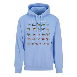 Dinosaur Alphabet Dino ABC Dinosaur Unisex Surf Hoodie