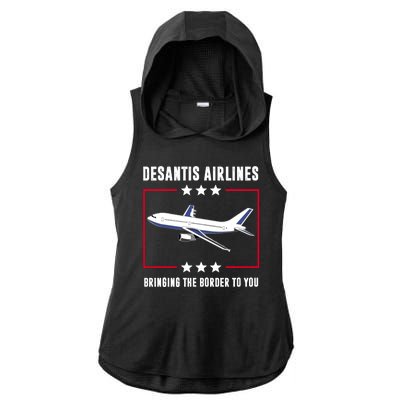 DeSantis Airlines Ladies PosiCharge Tri-Blend Wicking Draft Hoodie Tank