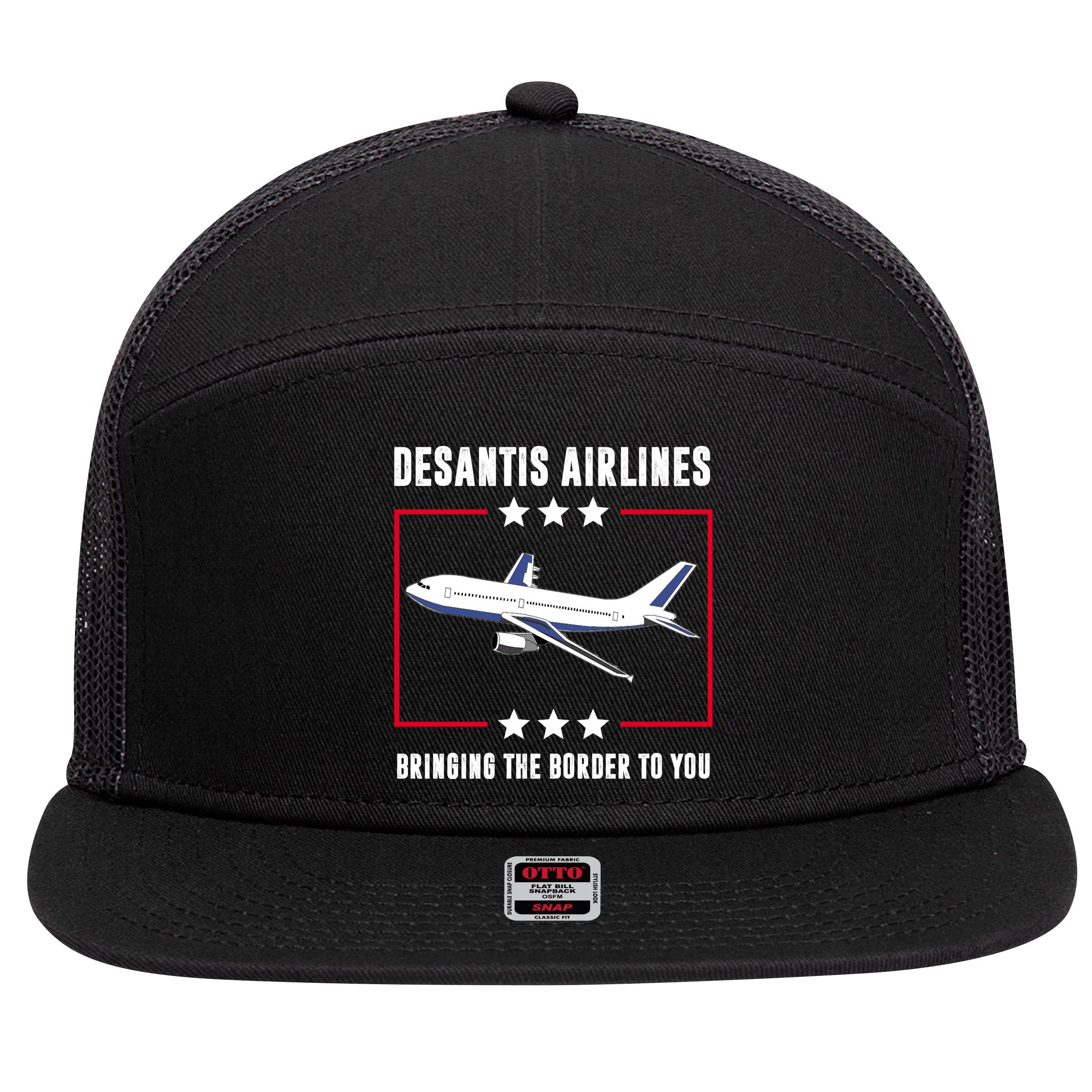 DeSantis Airlines 7 Panel Mesh Trucker Snapback Hat