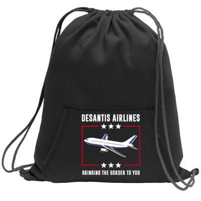 DeSantis Airlines Sweatshirt Cinch Pack Bag