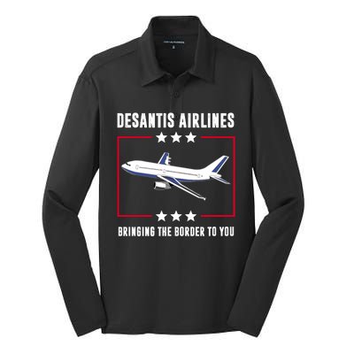 DeSantis Airlines Silk Touch Performance Long Sleeve Polo