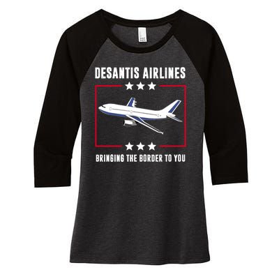 DeSantis Airlines Women's Tri-Blend 3/4-Sleeve Raglan Shirt