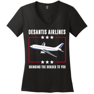 DeSantis Airlines Women's V-Neck T-Shirt