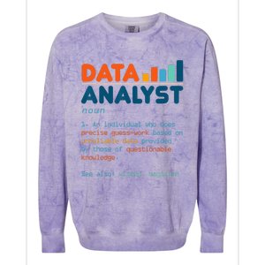 Data Analyst Definition Statistics Data Analytics Colorblast Crewneck Sweatshirt