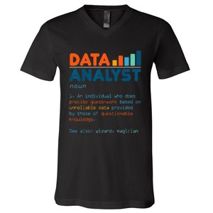 Data Analyst Definition Statistics Data Analytics V-Neck T-Shirt