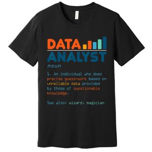 Data Analyst Definition Statistics Data Analytics Premium T-Shirt