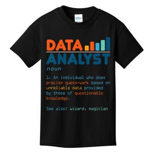 Data Analyst Definition Statistics Data Analytics Kids T-Shirt