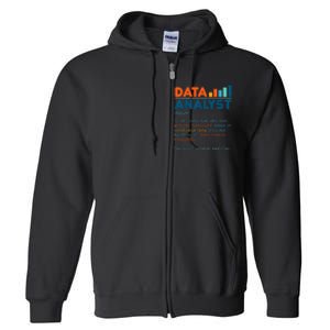 Data Analyst Definition Statistics Data Analytics Full Zip Hoodie