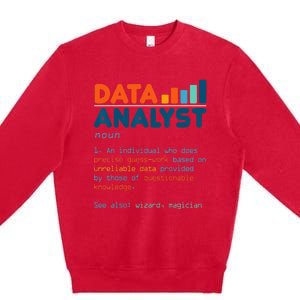 Data Analyst Definition Statistics Data Analytics Premium Crewneck Sweatshirt