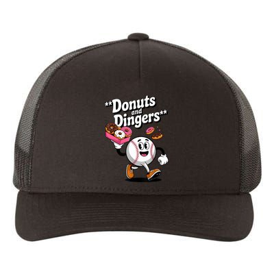 Donuts And Dingers Baseball Fan Humor Donut  Yupoong Adult 5-Panel Trucker Hat