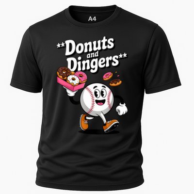Donuts And Dingers Baseball Fan Humor Donut  Performance Shirt
