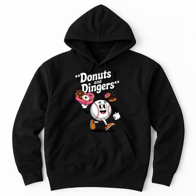Donuts And Dingers Baseball Fan Humor Donut  Hoodie