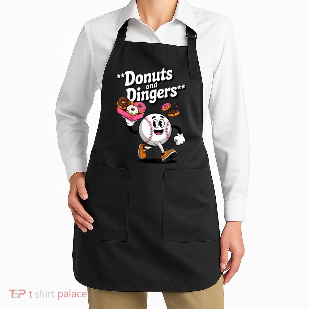 Donuts And Dingers Baseball Fan Humor Donut  Apron