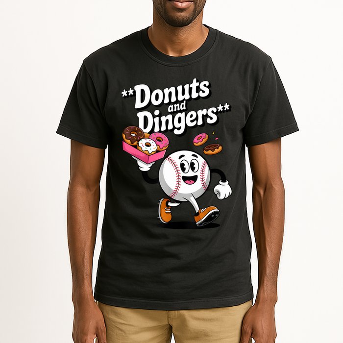 Donuts And Dingers Baseball Fan Humor Donut  Tall T-Shirt