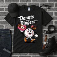 Donuts And Dingers Baseball Fan Humor Donut  Tall T-Shirt