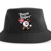 Donuts And Dingers Baseball Fan Humor Donut  Sustainable Bucket Hat