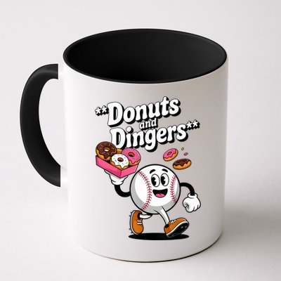 Donuts And Dingers Baseball Fan Humor Donut  Mug