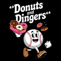 Donuts And Dingers Baseball Fan Humor Donut  16 in Basic Backpack