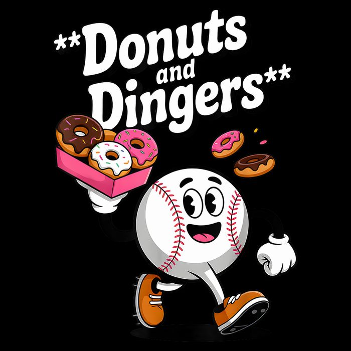 Donuts And Dingers Baseball Fan Humor Donut  16 in Basic Backpack